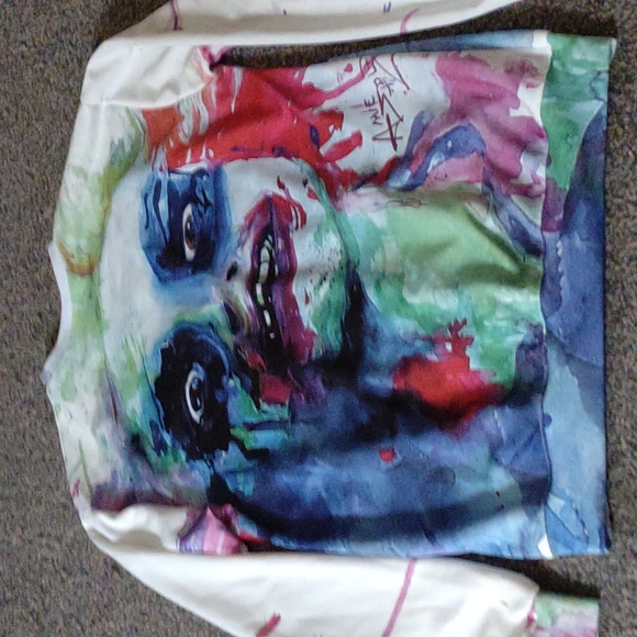 Tops - 🤍 NWOT Beetlejuice Splatter Paint Sweater🖤